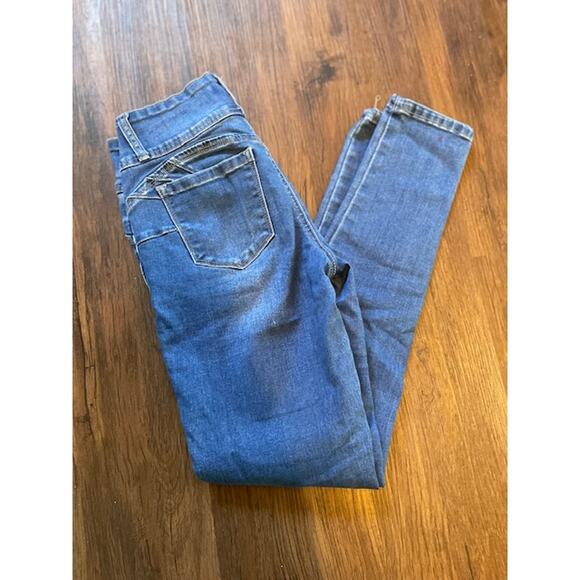 WAX Jean Butt I Love You Size 7 Denim Blue Jeans - Picture 1 of 5